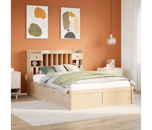 Gulta Bez Matrača, 140X200 Cm, Priedes Masīvkoks Vidaxl