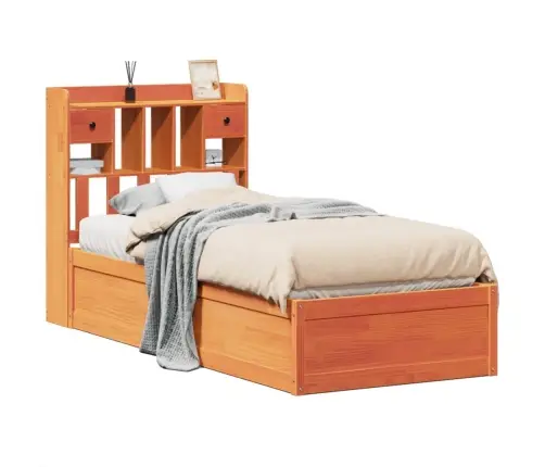 Voodi Ilma Madratsita, Vahapruun, 100 X 200 cm Männipuit