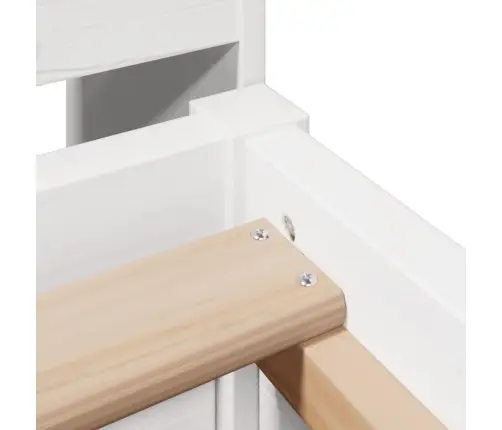 Gulta Bez Matrača, Balts, 90X200 Cm, Priedes Masīvkoks Vidaxl