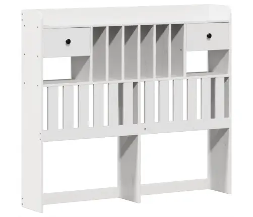 Gulta Bez Matrača, Balts, 135X190 Cm, Priedes Masīvkoks Vidaxl