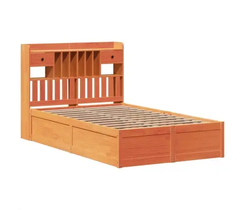 Voodiraam Ilma Madratsita, Vahapruun, 135 X 190 cm Männipuit