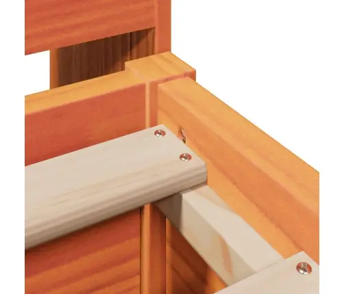 Gulta Bez Matrača, Vaska Brūnas, 120X190 Cm, Priedes Masīvkoks Vidaxl