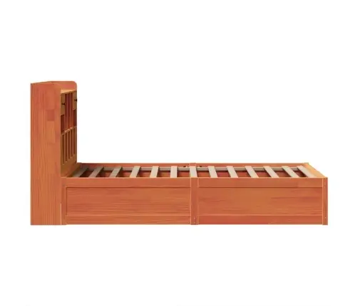 Gulta Bez Matrača, Vaska Brūnas, 90X190 Cm, Priedes Masīvkoks Vidaxl