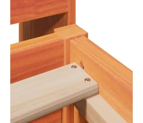 Gulta Bez Matrača, Vaska Brūnas, 90X190 Cm, Priedes Masīvkoks Vidaxl