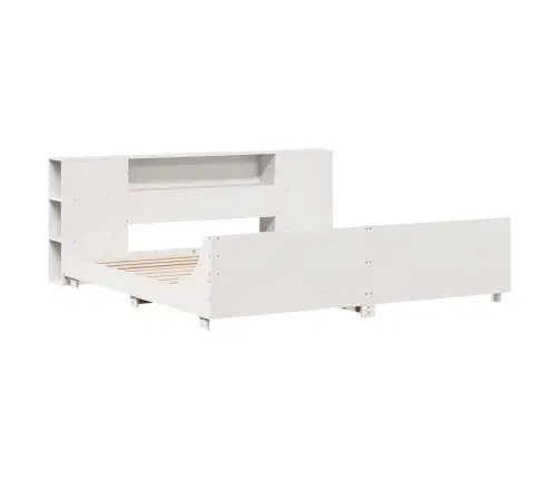 Gulta Bez Matrača, Balts, 180X200 Cm, Priedes Masīvkoks Vidaxl