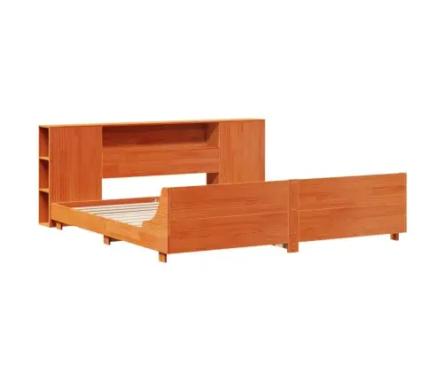 Gulta Bez Matrača, Vaska Brūnas, 180X200 Cm, Priedes Masīvkoks Vidaxl