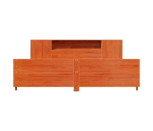 Gulta Bez Matrača, Vaska Brūnas, 180X200 Cm, Priedes Masīvkoks Vidaxl