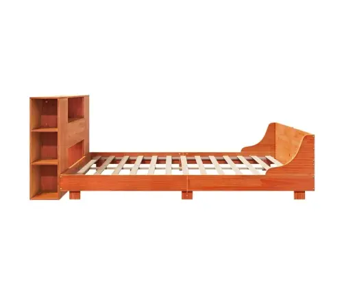 Gulta Bez Matrača, Vaska Brūnas, 180X200 Cm, Priedes Masīvkoks Vidaxl