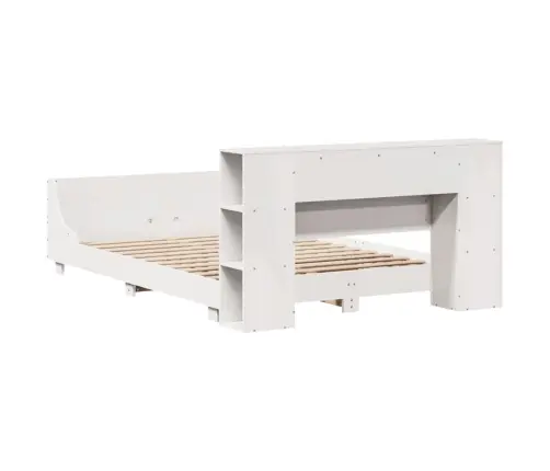 Gulta Bez Matrača, Balts, 160X200 Cm, Priedes Masīvkoks Vidaxl