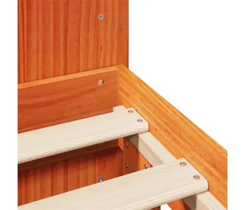 Gulta Bez Matrača, Vaska Brūnas, 160X200 Cm, Priedes Masīvkoks Vidaxl