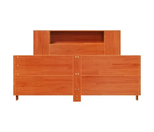 Voodiraam Ilma Madratsita, Vahapruun, 140 X 190 cm Männipuit