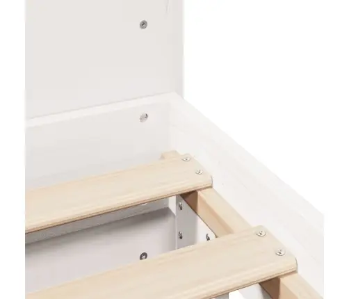 Gulta Bez Matrača, Balts, 135X190 Cm, Priedes Masīvkoks Vidaxl