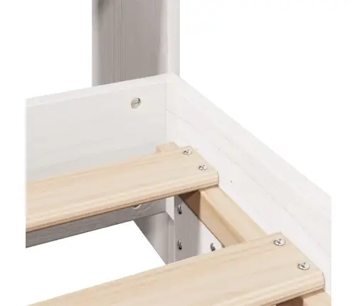 Voodi Ilma Madratsita, Valge, 100 X 200 cm Männipuit