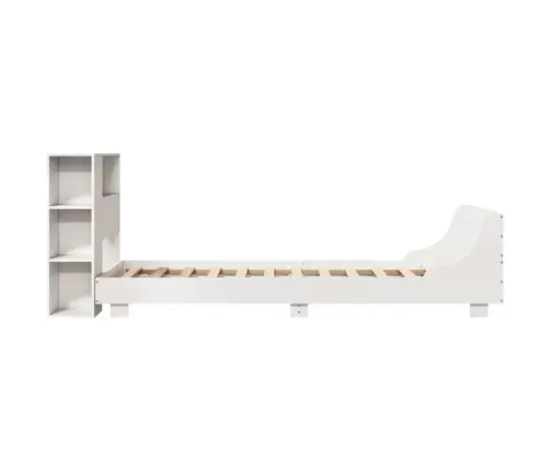 Gulta Bez Matrača, Balts, 90X200 Cm, Priedes Masīvkoks Vidaxl