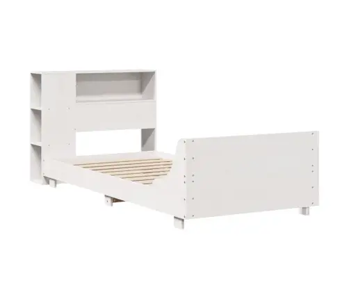 Gulta Bez Matrača, Balts, 90X190 Cm, Priedes Masīvkoks Vidaxl