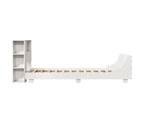 Gulta Bez Matrača, Balts, 75X190 Cm, Priedes Masīvkoks Vidaxl