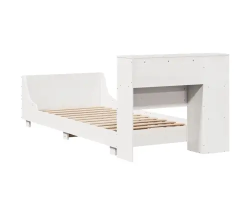 Gulta Bez Matrača, Balts, 75X190 Cm, Priedes Masīvkoks Vidaxl