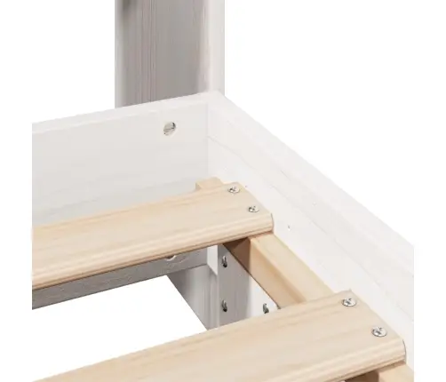 Gulta Bez Matrača, Balts, 75X190 Cm, Priedes Masīvkoks Vidaxl