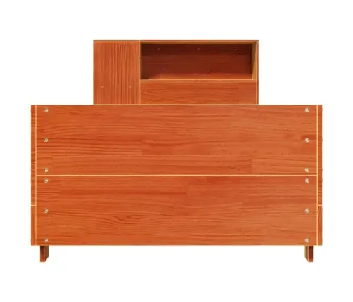 Gulta Bez Matrača, Vaska Brūnas, 90X190 Cm, Priedes Masīvkoks Vidaxl