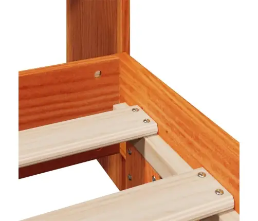 Gulta Bez Matrača, Vaska Brūnas, 90X190 Cm, Priedes Masīvkoks Vidaxl