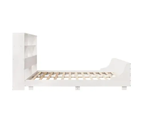 Gulta Bez Matrača, Balts, 180X200 Cm, Priedes Masīvkoks Vidaxl