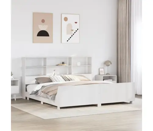 Gulta Bez Matrača, Balts, 180X200 Cm, Priedes Masīvkoks Vidaxl