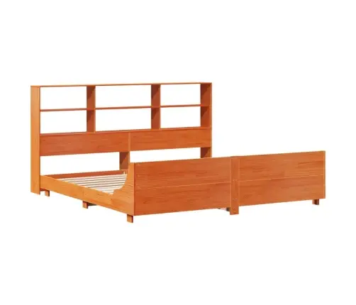 Gulta Bez Matrača, Vaska Brūnas, 180X200 Cm, Priedes Masīvkoks Vidaxl