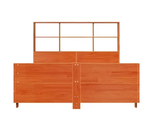 Gulta Bez Matrača, Vaska Brūnas, 160X200 Cm, Priedes Masīvkoks Vidaxl