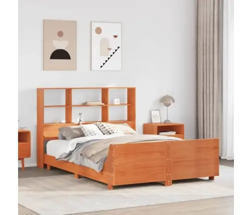 Gulta Bez Matrača, Vaska Brūnas, 160X200 Cm, Priedes Masīvkoks Vidaxl