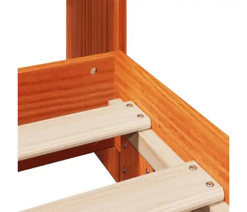 Gulta Bez Matrača, Vaska Brūnas, 90X190 Cm, Priedes Masīvkoks Vidaxl