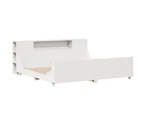 Gulta Bez Matrača, Balts, 200X200 Cm, Priedes Masīvkoks Vidaxl