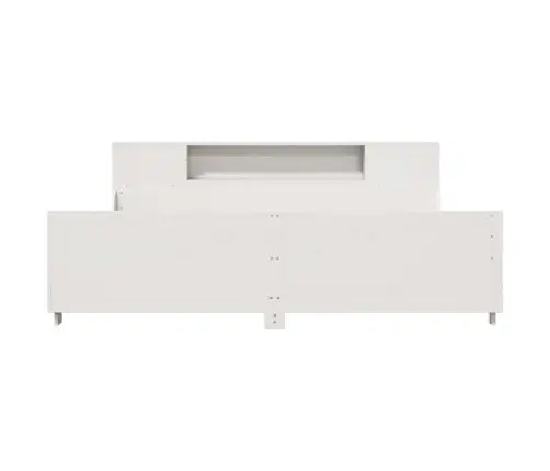 Gulta Bez Matrača, Balts, 200X200 Cm, Priedes Masīvkoks Vidaxl