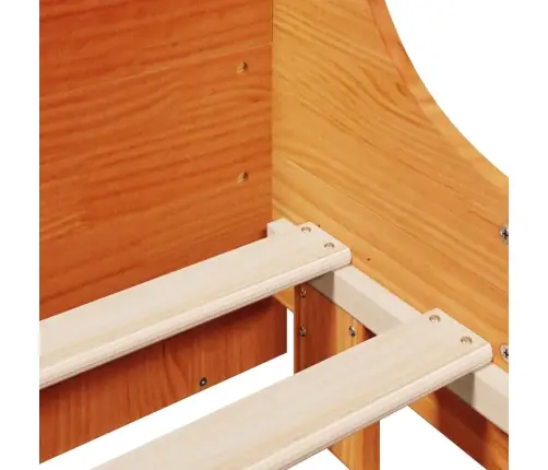 Voodiraam Ilma Madratsita, Vahapruun, 200 X 200 cm Männipuit