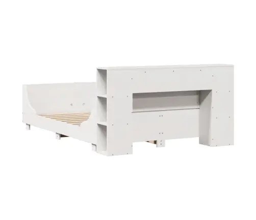 Gulta Bez Matrača, Balts, 160X200 Cm, Priedes Masīvkoks Vidaxl