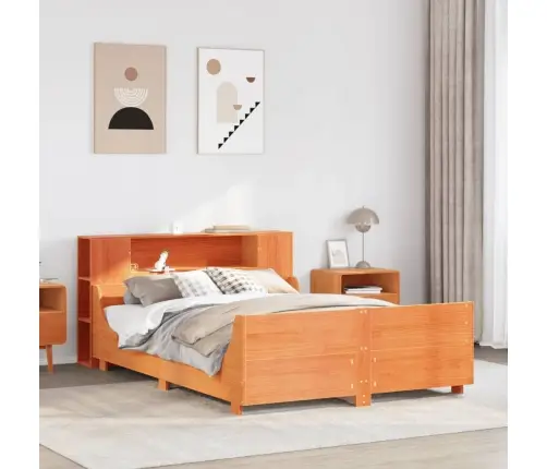 Lovos Rėmas Be Čiužinio, Vaško Rudas, 160X200cm Pušies Masyvas