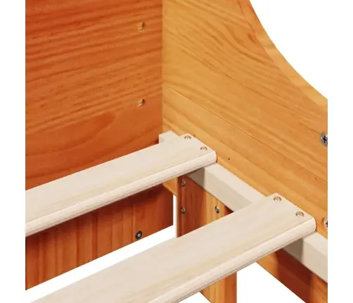 Gulta Bez Matrača, Vaska Brūnas, 150X200 Cm, Priedes Masīvkoks Vidaxl