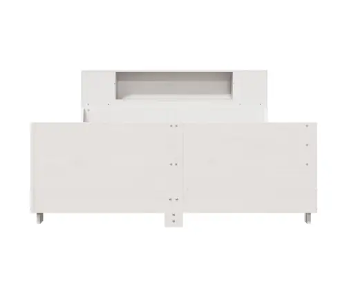 Gulta Bez Matrača, Balta, 120X200 Cm, Priedes Masīvkoks Vidaxl