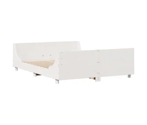 Lovos Rėmas Be Čiužinio, Baltas, 135X190cm Pušies Masyvas