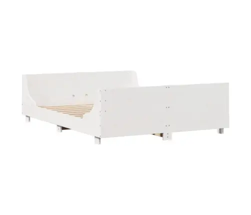 Lovos Rėmas Be Čiužinio, Baltas, 120X190cm Pušies Masyvas