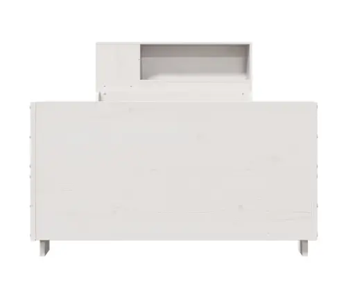 Gulta Bez Matrača, Balts, 100X200 Cm, Priedes Masīvkoks Vidaxl