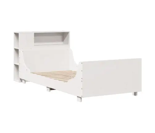 Gulta Bez Matrača, Balts, 90X200 Cm, Priedes Masīvkoks Vidaxl