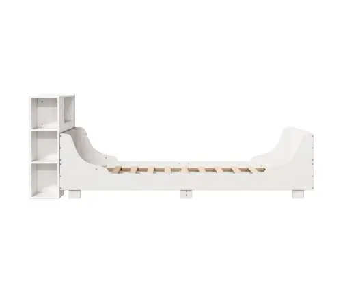Lovos Rėmas Su Be Čiužinio, Baltas, 75X190cm Pušies Masyvas