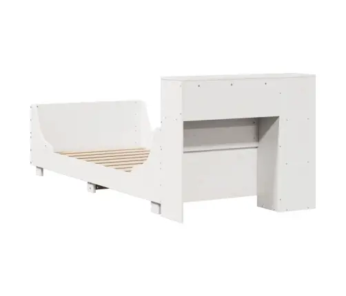 Lovos Rėmas Su Be Čiužinio, Baltas, 75X190cm Pušies Masyvas