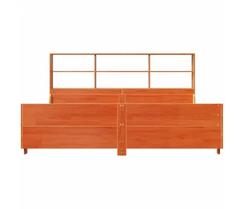 Lova Su Knygų Spinta Be Čiužinio, Rudas, 200X200cm Pušis