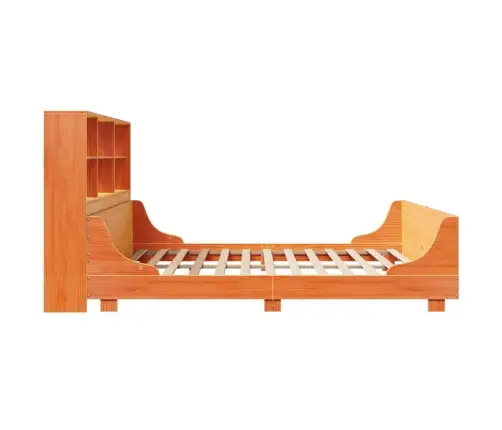 Lova Su Knygų Spinta Be Čiužinio, Rudas, 200X200cm Pušis