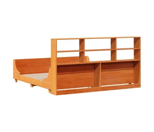 Lova Su Knygų Spinta Be Čiužinio, Rudas, 200X200cm Pušis