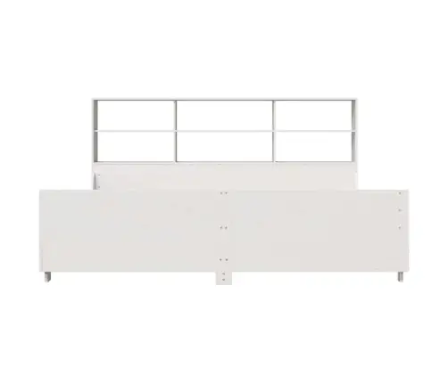 Lova Su Knygų Spinta Be Čiužinio, Balta, 180X200cm Pušis