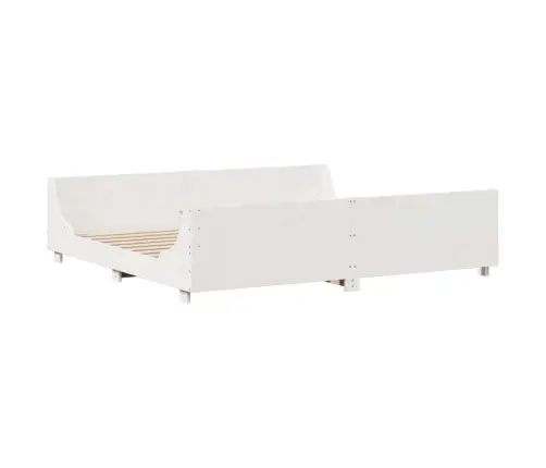 Lova Su Knygų Spinta Be Čiužinio, Balta, 180X200cm Pušis