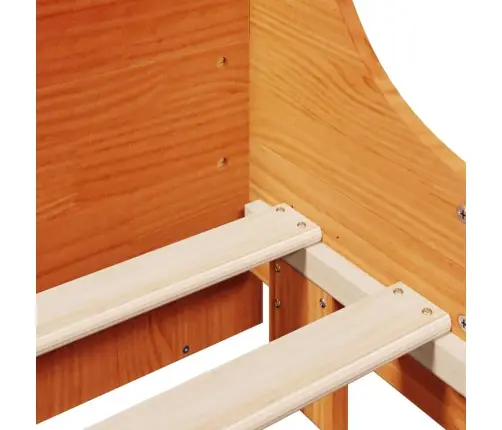 Gulta Ar Grāmatu Plauktu, Bez Matrača, 180X200 Cm, Masīvkoks Vidaxl