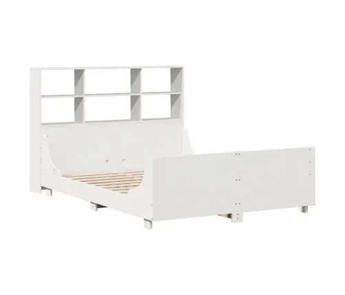 Gulta Ar Grāmatu Plauktu, Bez Matrača, 160X200 Cm, Masīvkoks Vidaxl